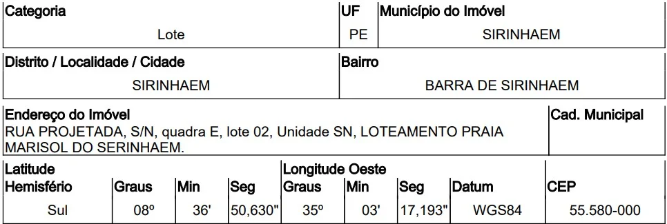 Terreno - Sirinhaem - Ocupado — foto 2