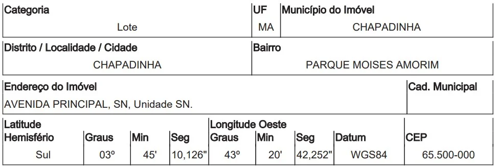 Terreno - Chapadinha - Desocupado — foto 2