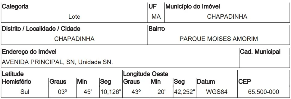 Terreno - Chapadinha - Desocupado — foto 2