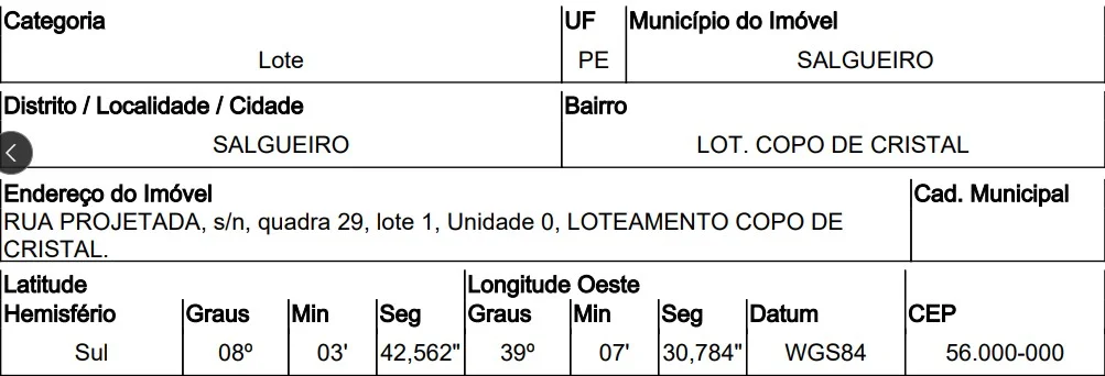Terreno - Salgueiro - Desocupado — foto 2