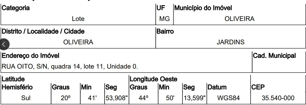Terreno - Oliveira - Desocupado — foto 2