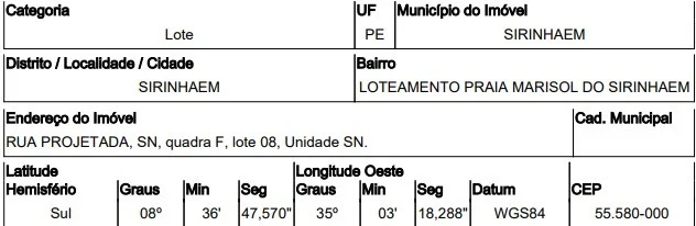 Terreno - Sirinhaem - Ocupado — foto 2